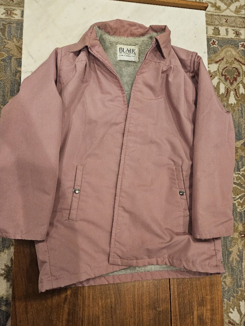Dusty Pink Fuzzy Lined Chore/barn Jacket For Fall- Fits Size M/L